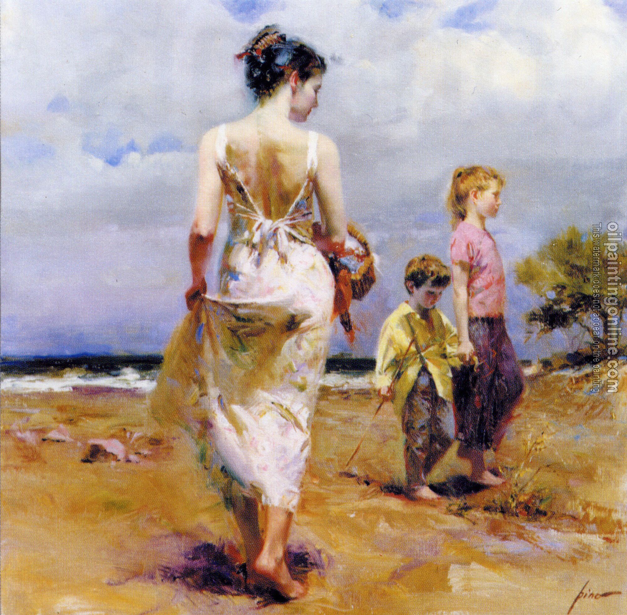 Pino Daeni - Impression oil painting.